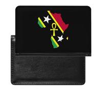 Red Black Green Africa Map Ankh Passport Wallet Cute Passport Case with Card Slot Travel Passport Holder Cover