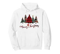Red Black Green Buffalo Plaid Merry Christmas Tree Men Women Pullover Hoodie
