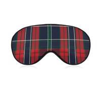 Red Black Green Plaid Tartan Scottish Sleep Mask Eye Cover for Sleeping Men Women Light Blocking Travel Blindfold