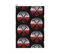 (Red Black Hammer Pink Floyd - The Wall _7714) Golf Towel Funny Printed Cristmas Gift for Men Women Husband Dad Mom Birthday Golfers Fan