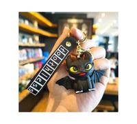 (Red Black) How Train To Your Dragon Toothless Black White Dragons Doll Keychain Gift Kids Pendant