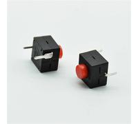 Red/black L068-A DC 30V 1A Small Self Locking 8 * 8 * 8.4mm Wit 2 Feet With Lock Light Touch Button Switch 2Pcs(Red)