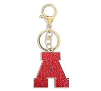Red Black Letter A-Z Keychain for Women Men Purse Handbags Metal Alphabet Initial Letter Car Key Rings Novelty Key Chains, Red a, S