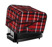 Red & Black Plaid Print 4-Slice Toaster Cover Dustproof Waterproof Kitchen Appliance For Protector Storage