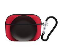 Red Black Plate AirPods Pro Case Cover with Keychain Ring PC Hard Shell Protective Case for AirPods Pro 2nd for Women Men Generation Easy Open Full Drop Protection Cover Black-Style