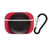 Red Black Plate AirPods Pro Case Cover with Keychain Ring PC Hard Shell Protective Case for AirPods Pro 2nd for Women Men Generation Easy Open Full Drop Protection Cover White-Style