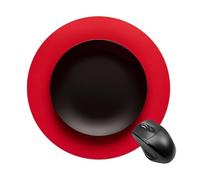 Red Black Plate Round Mouse Pad Smooth Glide Gaming Mousepad Extra Density Portable Comfortable Mouse Mat for Desk, Home, Office 7.8x7.8 Inches