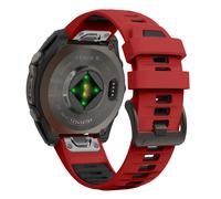 (Red Black, QuickFit 22mm) 1:1 Fenix8 Watch Band For Garmin Fenix 8 47mm 51mm E 7 7X 6 6X 5 5X/Epix Pro/Enduro 3 QuickFit 22mm 26mm Silicone Strap Bracelet