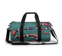 Red Black Snake Sport Duffel Bag Gym Bag Weekend Overnight Bag for Travel Camping Hiking Beach 45x23x23cm