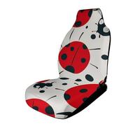 Red Black Spotted Ladybug Car Seat Covers Universal, 1PCS Carseat Protector - Stretchable Fabric, Anti-Slip Elastic Car Seat Protector for Cars, SUV, Trucks