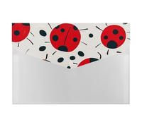 Red Black Spotted Ladybug File Organizer for Office,6 Pockets Expanding File Folder, Portable Accordion Folders for Desktop, Waterproof Paper Bill Receipt Organizer for Business