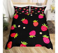 (Red Black, Super King(No Comforter)) Homewish Watercolor Sea Wave Duvet Cover Double for Kids,Blue Deep Ocean Bedding Set for Teens Adults,Foamy Ocean Waves Quilt Cover,Hawaiian