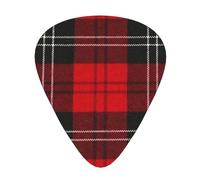 Red Black Thin Line Grid Guitar Picks Plectrums For Guitar Bass 12 Pack