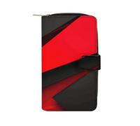 Red Black Wallet Multifunctional Wallets for Men Compact Wallet Purse Passport Bag