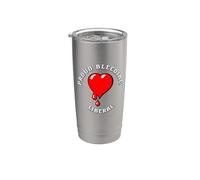Red Black White Bleeding Heart Liberal Vector Art Stainless Steel Insulated Tumbler