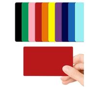 Red Blank PVC Cards Plastic - Pack of 10 by CKB LTD 760 Micron Standard CR80 ID Credit Card Size 86 x 54mm - Printable Ideal for overprinting in Any Desktop ID Card Printers (Red Gloss)