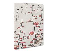 Red Blossom Plum Tree By Utagawa Hiroshige Canvas Print | Gallery Wrapped 30mm Frame Wall Art | 24x16 inches | Ready to Hang | Asian Floral Picture | Living Room Bedroom Lounge Office