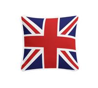(Red Blue) 100% Cotton Union Jack/British Flag Vintage Style, Home Decorative Cushion Covers Size 18x18 (45x45 cm)