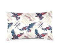 Red Blue Big Bird Standard/Queen Size body pillow fuzzy case decorate pillo case in cotton Gifts for Women Men fundas para almohadas 20x30 inchs Set of 2