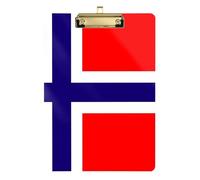Red Blue Cross Flag Design line up clipboard Acrylic Cute for Teacher Portfolio clipboard Size 9 x 12