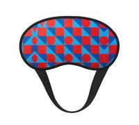 Red Blue Dot Print Blackout Sleep Mask, Light Blocking Eye Mask for Sleeping Travel, Camping, Shift Work