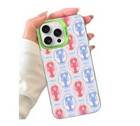 Red Blue Floral Lobster Crab Fish Foodie Tablecloth Italian Retro Artwork Art Custom Compatible With iPhone 11 12 13 14 15 16 16E Pro Max Plus Mini Bumper Case Design Name Protective Cover Silicone