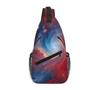 Red Blue Galaxy Crossbody Sling Bag Crossbody Shoulder Chest Bag Shoulder Strap Waist Fanny Pack Men Women