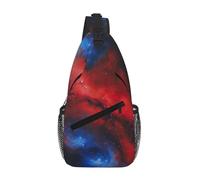 Red Blue Galaxy Crossbody Sling Bag Crossbody Shoulder Chest Bag Shoulder Strap Waist Fanny Pack Men Women