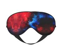 Red Blue Galaxy Eye Mask for Sleeping, Sleep Mask Blocks Light Perfect for Women and Men, Soft and Comfortable Blindfold for Travel