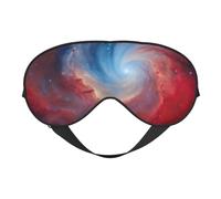Red Blue Galaxy Print Comfortable Eye Mask Breathable Adjustable Men Women Lightweight Travel Yoga Work