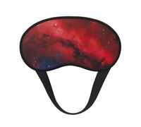 Red Blue Galaxy Print Eye Mask for Sleeping Light Blocking Nap for Travel Yoga Camping Night Rest