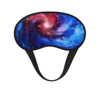 Red Blue Galaxy Print Fashion Sleep Eye Mask for Men Women, 100% Blackout Eye Mask, Soft Covering Strong Light, Suitable for Travel/Yoga/Nap
