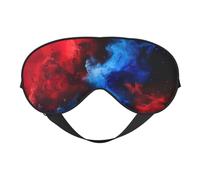 Red Blue Galaxy Print Sleep Eye Mask Outdoor Indoor Travel Camping Meditation Yoga Shift Work Breathable