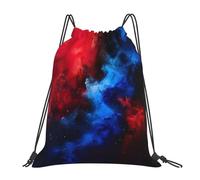 Red Blue Galaxy Print Women Men Gym Sack Lightweight Drawstring Backpack Portable Swimming Bags For Travel Hiking Gym