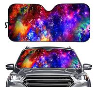 Red/Blue Galaxy Starry Sky Front Windshield Sun Shade Block Uv Rays Car Window Covers Foldable Windscreen Cover Universal For Auto Summer Truck S