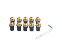 Red Blue Gold Windshield Screws M5 for Honda | M5x15mm size, fits most sportbikes, rust-proof aluminum, vibrant anodized colors, easy install(Gold)