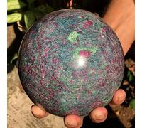 Red Blue Green Crystal Ball with Stand Decorative Sphere Polished Quartz for Magical Shots Divination Decor,5.5~6cm