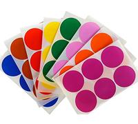 Red, Blue, Green, Yellow, Purple, Orange, Brown and Pink - 2" Inch Round Sticker Dots (50Mm) - Home Moving Labels Permanent Adhesive - Label Stickers 96 Pack by Royal Green