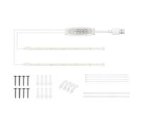 Red Blue LED Grow Light Strips for Indoor Plants with 24-Hour Timer, 4 Dimmable Levels, USB Plug & Play for Hydroponics and Succulents