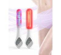 Red & Blue Light Therapy for Vaginal, (620-630nm / 460-465nm) Microcurrent Intimate Care Device with Heating, Vibration for Gynecological Vaginitis & Rejuvenation, Adjustable Levels and Multi Modes