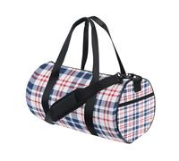 Red Blue Lines Simple Foldable Duffel Bags Airplane Traveling Carry On Personal Item Bag