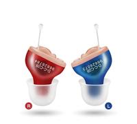 (red,blue) Mini Invisible Hearing Aids For Deafness Wireless Headphones Ear Adjustment Tools Audio Amplifier Listening Devices 1Pair