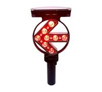 Red/Blue or Red/Green Solar LED ABS/PC Arrow Sign with Synchronous/Chase Flash IP66 for Highway Work Zone