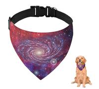 Red Blue Spiral Galaxy Dog Bandana With Adjustable Strap D Ring Dog Neckerchief Pet Bibs Triangle Pet Triangle Neckerchief Accessories for Dogs Puppy Dogs Cats Decor Machine Washable