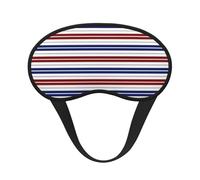 Red Blue White Gray Stripes Sleep Masks Silky Eye Cover Soft Satin Blindfold Elastic Strap Night Eye Shade for Women Men