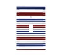 Red Blue White Gray Stripes Wall Plates Decorative Light Switch Cover 1 Gang Outlet Covers Standard Size 5" x 3" Plug Covers Electrical Switchplate Home Decor for Bedroom Kitchen