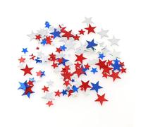 Red Blue White Star Confetti 4th of July Independence National Day American Theme Presidents Birthday Patriotic Party Foil Se
