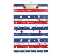 Red Blue White Stripes White Stars Military Clip Board Plastic for Nurses Home Contractor Size 9 x 12.5 Tabla para escribir con Clip Silver Hold