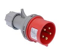 Red Blue Yellow Industrial Inline Plug Coupler IP44 Connector (16A, Red 415V)