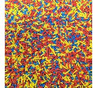 Red, Blue & Yellow Sprinkles Mix - 100g of Edible Cake Toppers or Cupcake Decorations